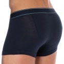 Emporio Armani Boxer Yarn Dyed Coton Bleu Marine