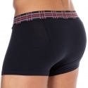 Emporio Armani Boxer Tartan Coton Bleu Marine