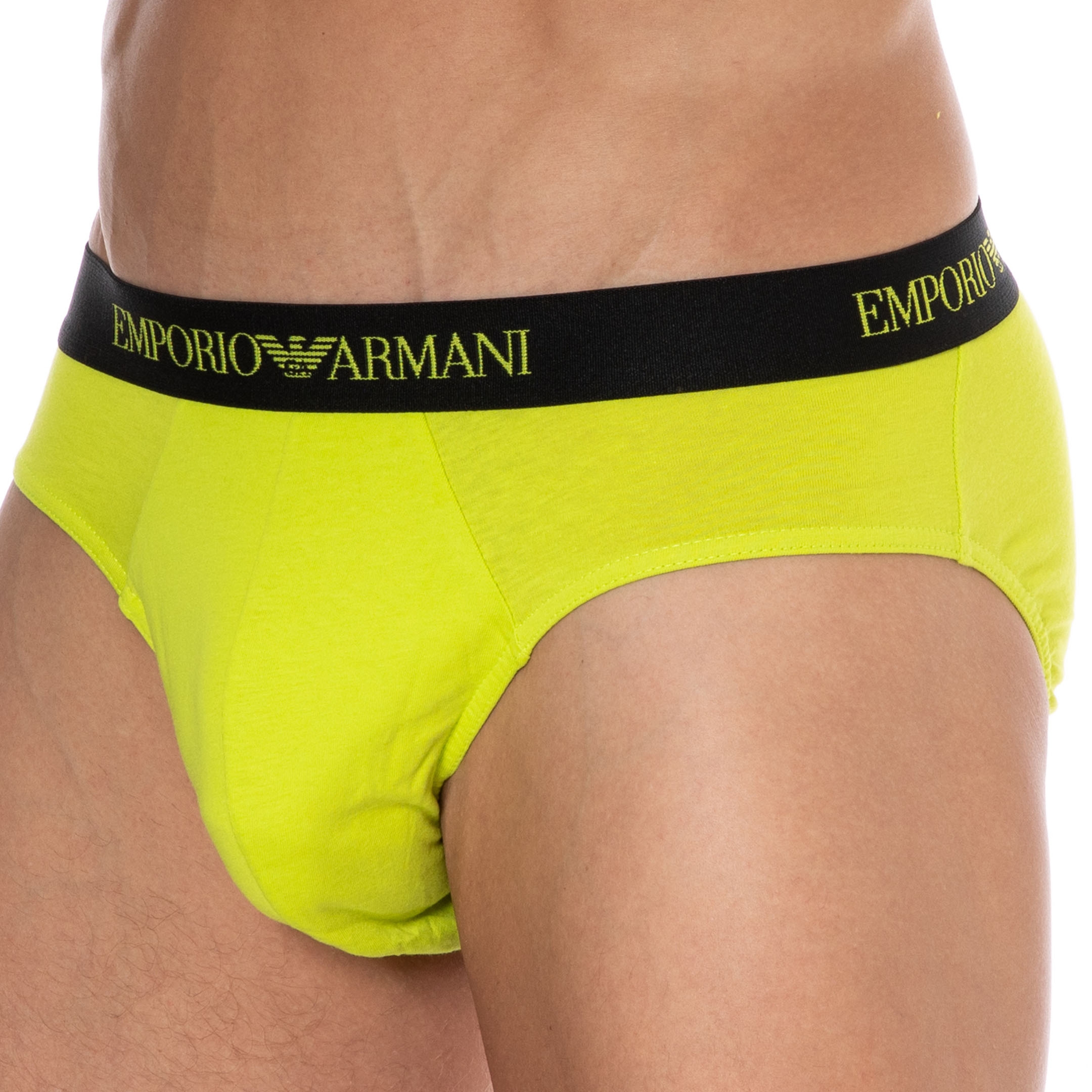 Emporio Armani Pure Cotton Briefs Lime INDERWEAR