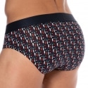 Emporio Armani Classic Pattern Mix Cotton Briefs - Navy Print