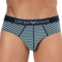 Emporio Armani Slip Yarn Dyed Coton Rayure Arctique