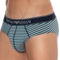 Emporio Armani Slip Yarn Dyed Coton Rayure Arctique