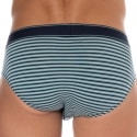 Emporio Armani Yarn Dyed Cotton Briefs - Arctic Stripe