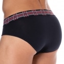 Emporio Armani Tartan Cotton Briefs - Navy