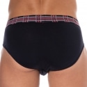 Emporio Armani Tartan Cotton Briefs - Navy