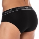 Emporio Armani Silver Christmas Cotton Briefs - Black