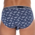 Emporio Armani Core Logoband Cotton Briefs - Indigo Blue - Logo