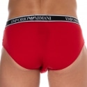 Emporio Armani Core Logoband Cotton Briefs - Red