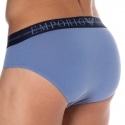 Emporio Armani Slip Mixed Waistband Coton Bleu Oxford