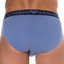 Emporio Armani Mixed Waistband Cotton Briefs - Oxford Blue