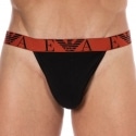 Emporio Armani Bold Monogram Cotton Jock - Black - Red