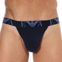 Emporio Armani Bold Monogram Cotton Jock - Navy