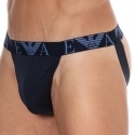 Emporio Armani Bold Monogram Cotton Jock - Navy