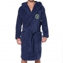 Emporio Armani Micro Sponge Bathrobe with Hood - Ink Blue