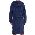 Emporio Armani Micro Sponge Bathrobe with Hood - Ink Blue