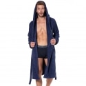 Emporio Armani Micro Sponge Bathrobe with Hood - Ink Blue