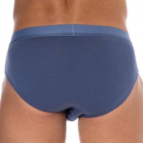 Emporio Armani Slip Mixed Waistband Coton Bleu Indigo