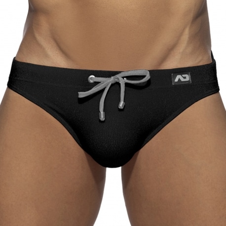 Piqué Swim Briefs - Black