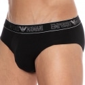 Emporio Armani Silver Christmas Cotton Briefs - Black