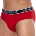 Emporio Armani Core Logoband Cotton Briefs - Red