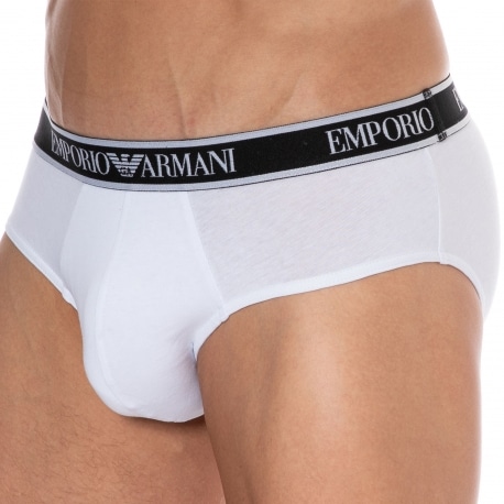 Emporio Armani Core Logoband Cotton Boxer Briefs - White