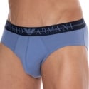 Emporio Armani Mixed Waistband Cotton Briefs - Oxford Blue