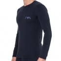 Emporio Armani Bold Monogram Cotton Long Sleeve T-Shirt - Navy