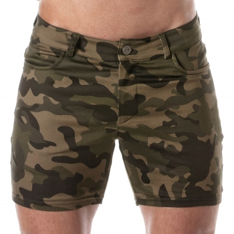 TOF Paris Army Mid-Thigh Shorts - Camouflage