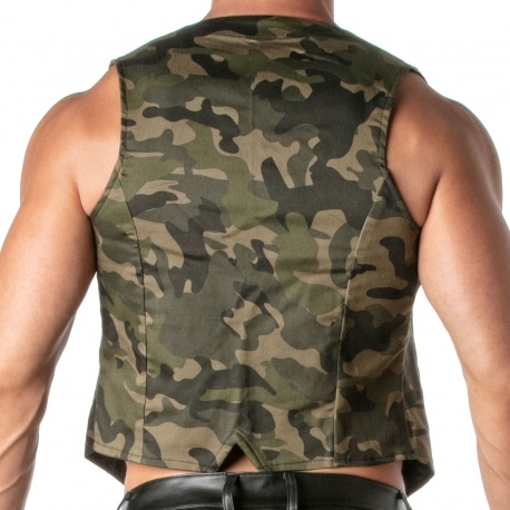 TOF Paris Gilet à Chaîne Militaire Camouflage