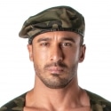 TOF Paris Béret Réversible Militaire Camouflage - Noir