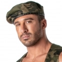 TOF Paris Béret Réversible Militaire Camouflage - Noir