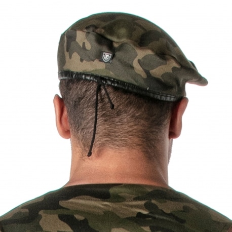 TOF Paris Béret Réversible Militaire Camouflage - Noir