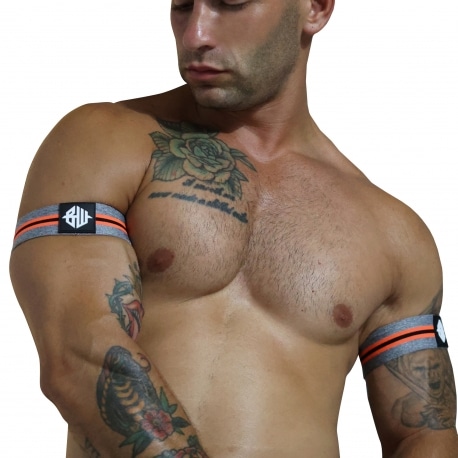 Breedwell 2-Pack New Wave Armbands - Grey - Neon Orange