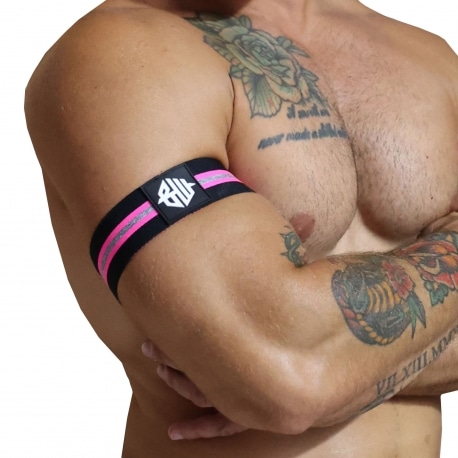 Breedwell 2-Pack New Wave Armbands - Black - Neon Pink