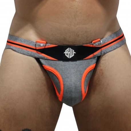 Breedwell New Wave Jock - Grey - Neon Orange