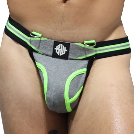 Breedwell New Wave Thong - Grey - Neon Green