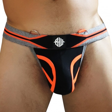 Breedwell New Wave Thong - Black - Neon Orange