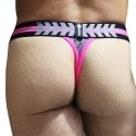 Breedwell New Wave Thong - Grey - Neon Pink