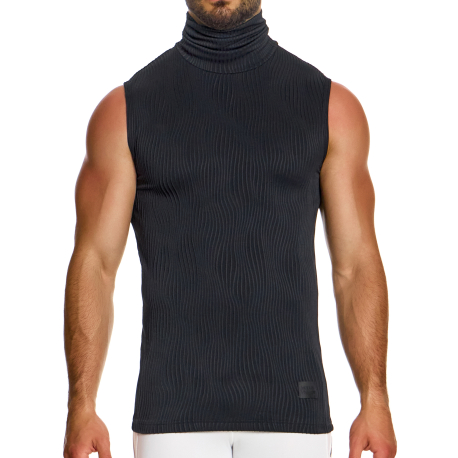 Modus Vivendi Curved Sleeveless Top - Black