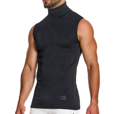 Modus Vivendi Curved Sleeveless Top - Black