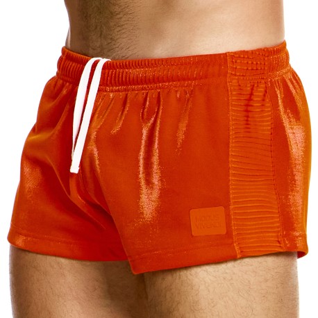 Modus Vivendi Curved 80's Shorts - Orange