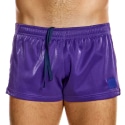 Modus Vivendi Curved 80's Shorts - Purple