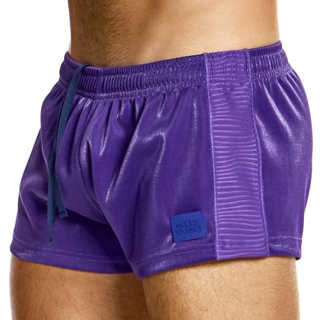 Modus Vivendi Curved 80's Shorts - Purple