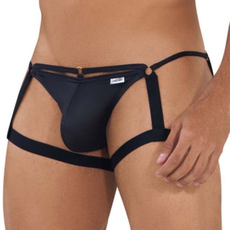 CandyMan Garter Jockstrap - Black