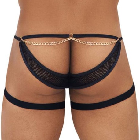 CandyMan Garter Jockstrap - Black