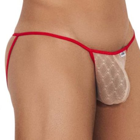 CandyMan Micro Lace Jockstrap - Beige