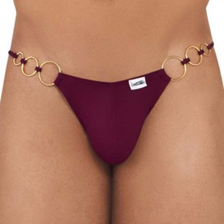CandyMan Holes In One Bikini Briefs - Burgundy