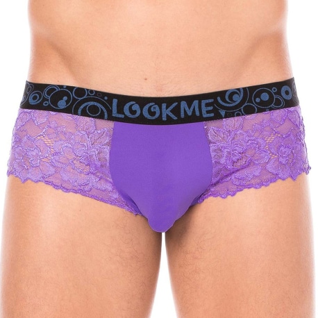 Lookme Lace Mini Trunks - Purple