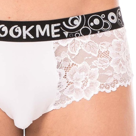 Lookme Lace Mini Trunks - White