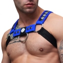 Breedwell Poundtown Bulldog Harness with integrated LED - Black - Blue